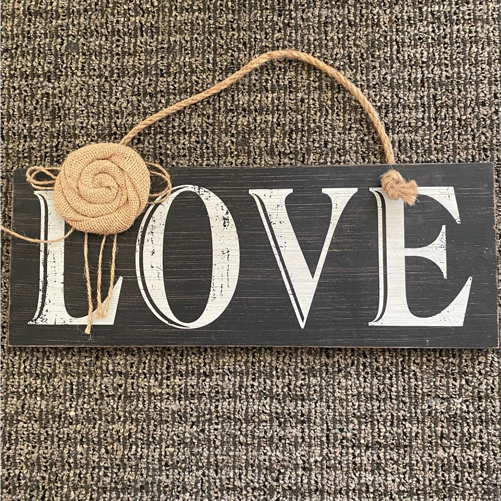 “Love” wall decor